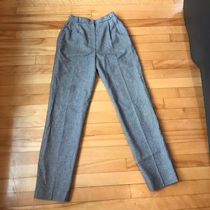 Checkered High-Rise Business Pants